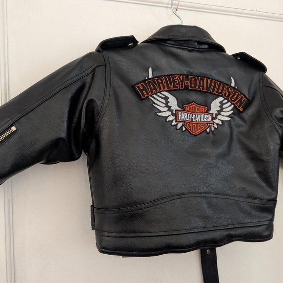 Harley-Davidson Vintage Toddler Faux Leather Jacket Born To Ride 24 Months - Picture 8 of 10